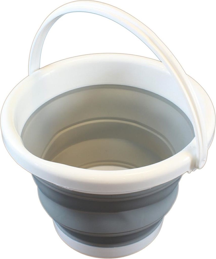 APT AG659 Skládací silikonový kbelík 5 l - šedý Obrázek produktu 8