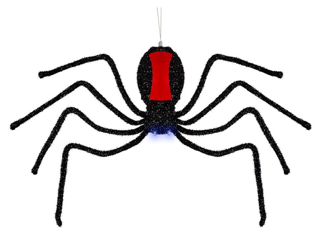 Sich abseilende Spinne mit Leuchtaugen Halloween Produktbild 