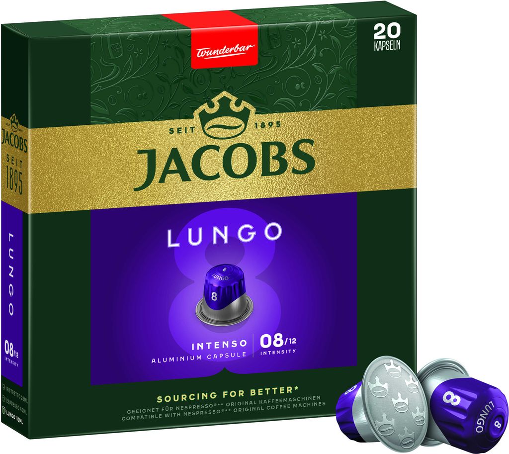 JACOBS Capsules Lungo Intenso 200 kapsułki do kawy Zdjęcie produktu 