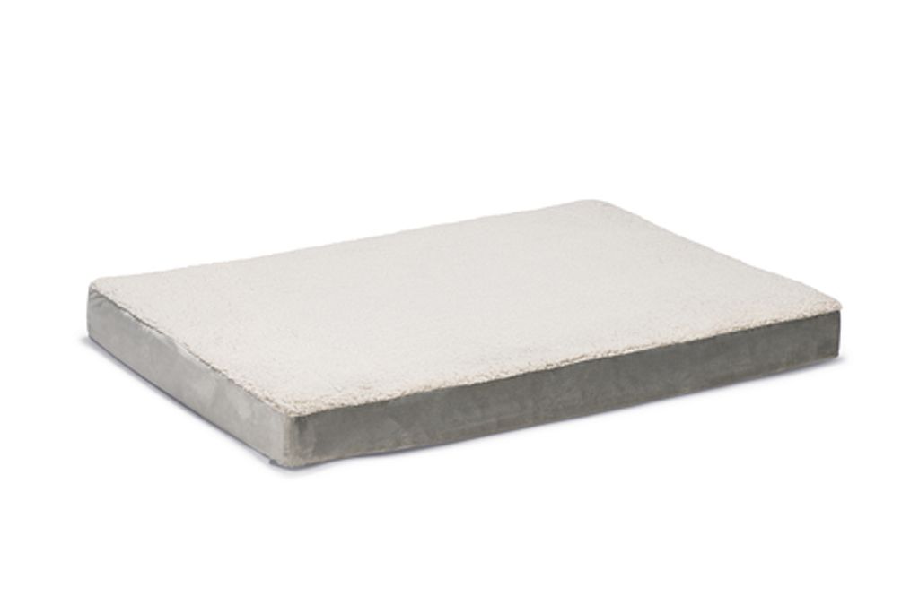 Beeztees Zira - Orthopädisches Hundebett - Hellgrau - 100x70x9 cm