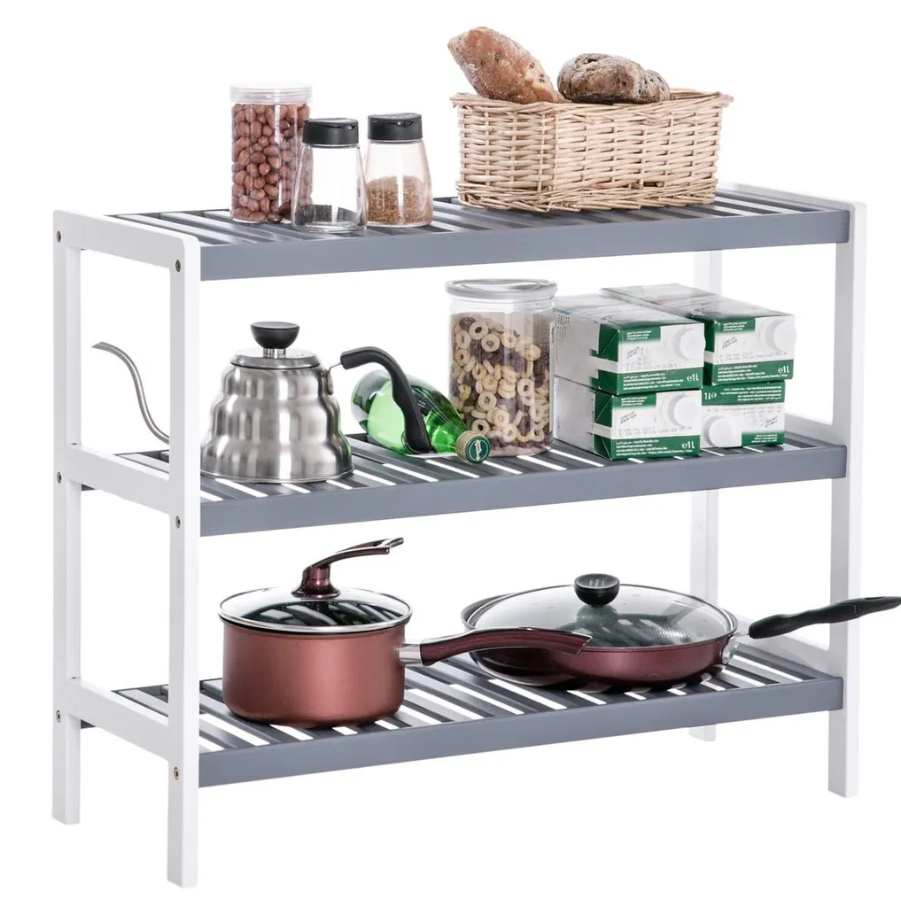 Petit meuble à chaussures 3 tablettes L70 cm - Rangement entrée compact - 10