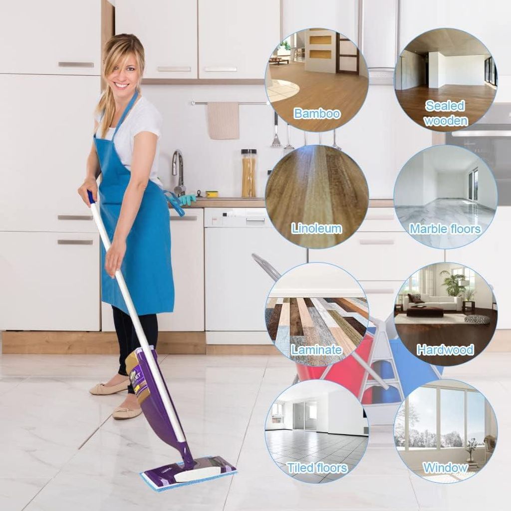 Wiederverwendbare Mop-Pads für Swiffer WetJet - Set von 6 Stück - Waschbare Mikrofasermopp-Pads.