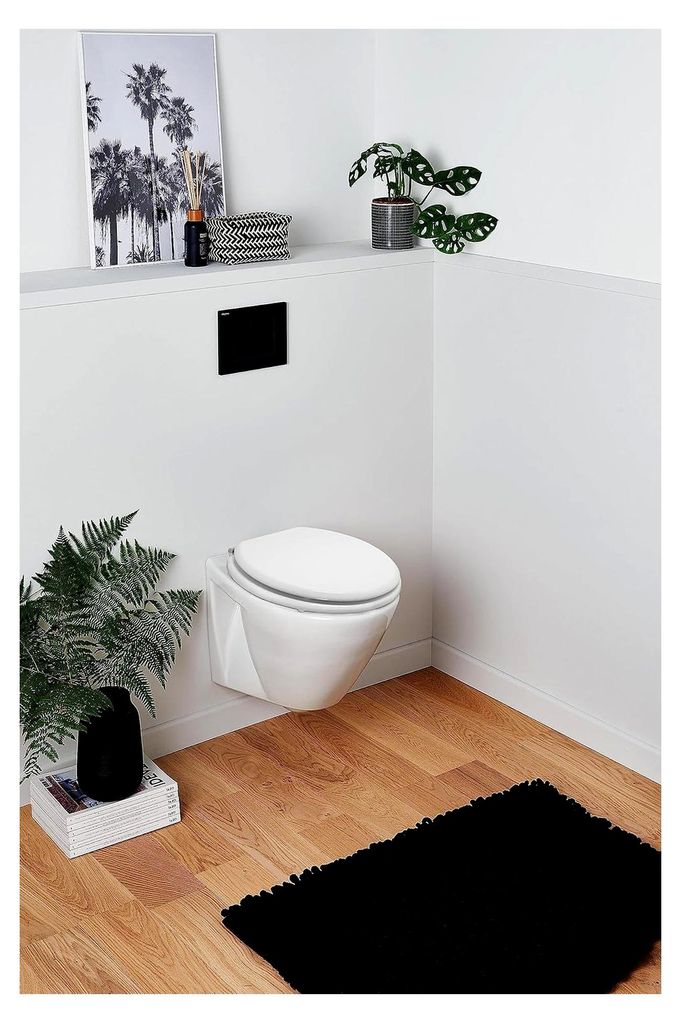 WC-Sitz Woody Lux aus Pressholz mit Absenkautomatik für Standard-WCs