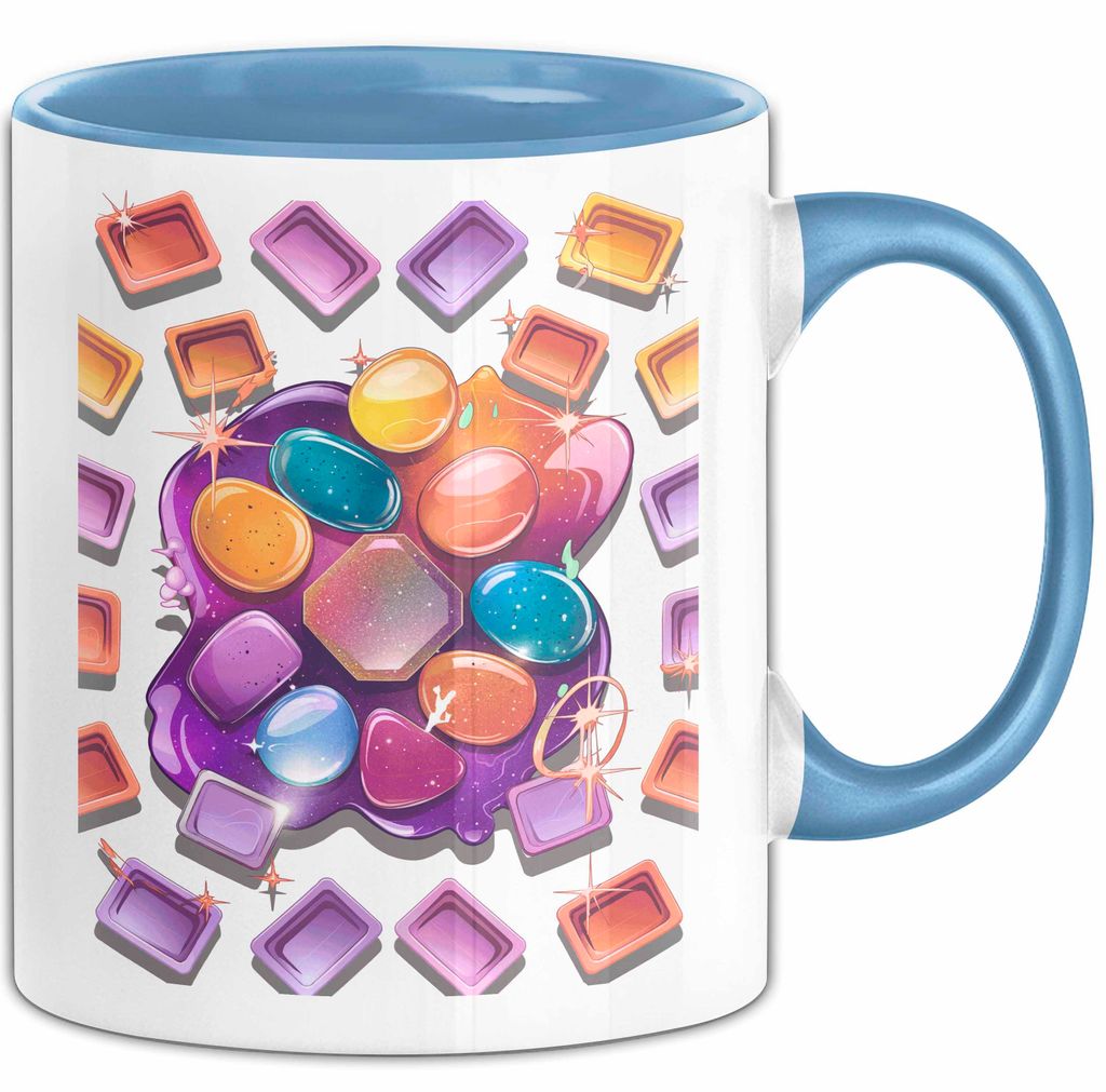 Harz Künstler Tasse Geschenk Lustige Geschenkidee Spruch Für Kreative Macher (Blau)