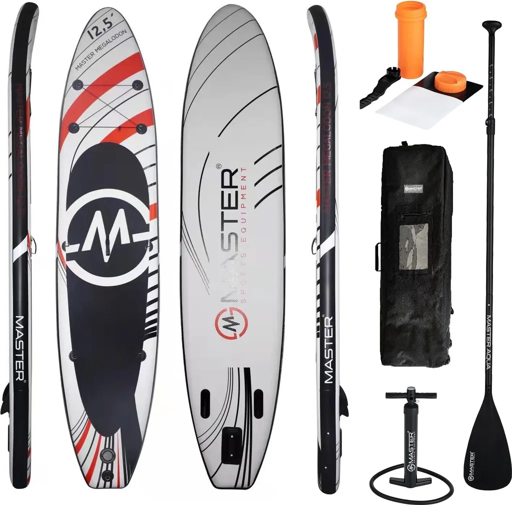 Paddleboard MASTER Aqua Megalodon 12.5 - Technologie Drop-Stitch 15cm