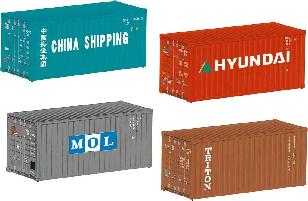 Set de Conteneurs pour Wagons de Marchandises Märklin 76553 HO