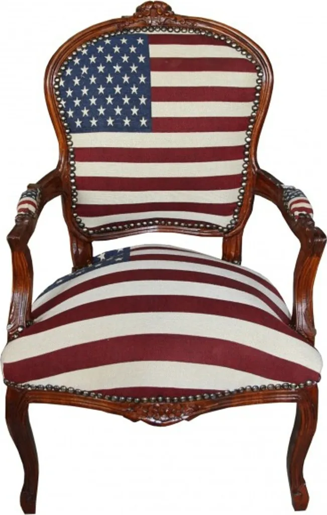 Siège de Salon Baroque en Acajou Brun Mod1 Design USA Style Vintage