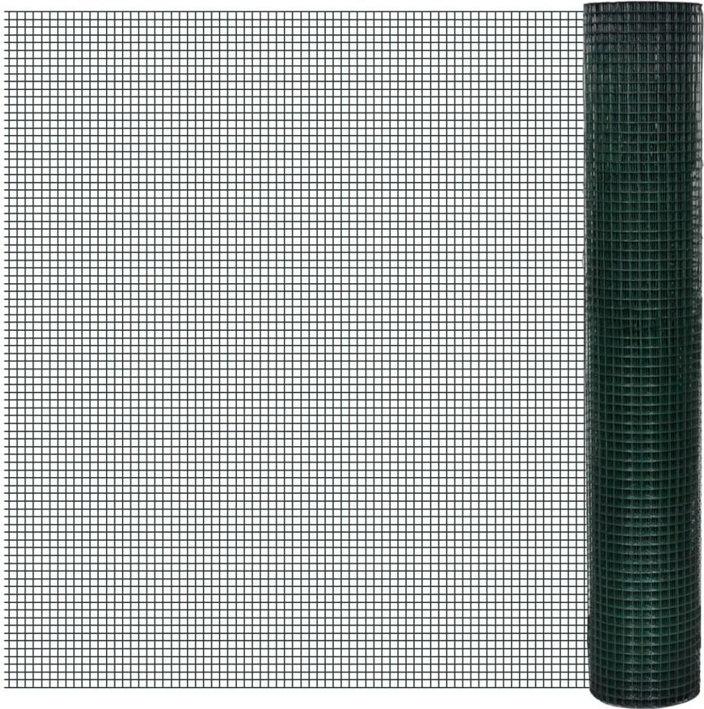 Maison Exclusive - Drahtzaun für Hühner Verzinkt mit PVC-Beschichtung 10x1 m Grün