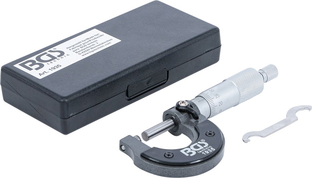BGS 1935 Bügelmessschraube in Holzkassette, Genauigkeit Produktbild 
