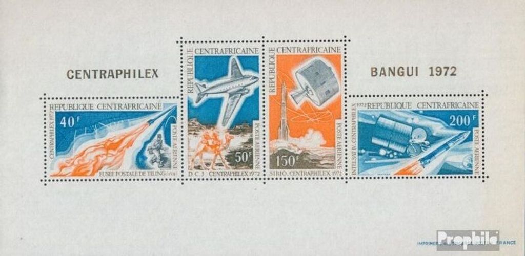 Briefmarken Zentralafrikanische Republik 1972 Mi Block7 (kompl.Ausg.) postfrisch Briefmarkenausstellung