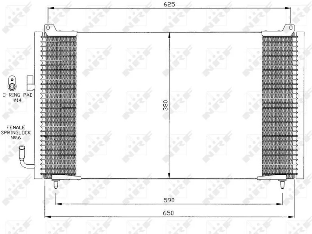 NRF 35378 Condenseur de Climatisation OE 6453JA pour Peugeot 406 Berline