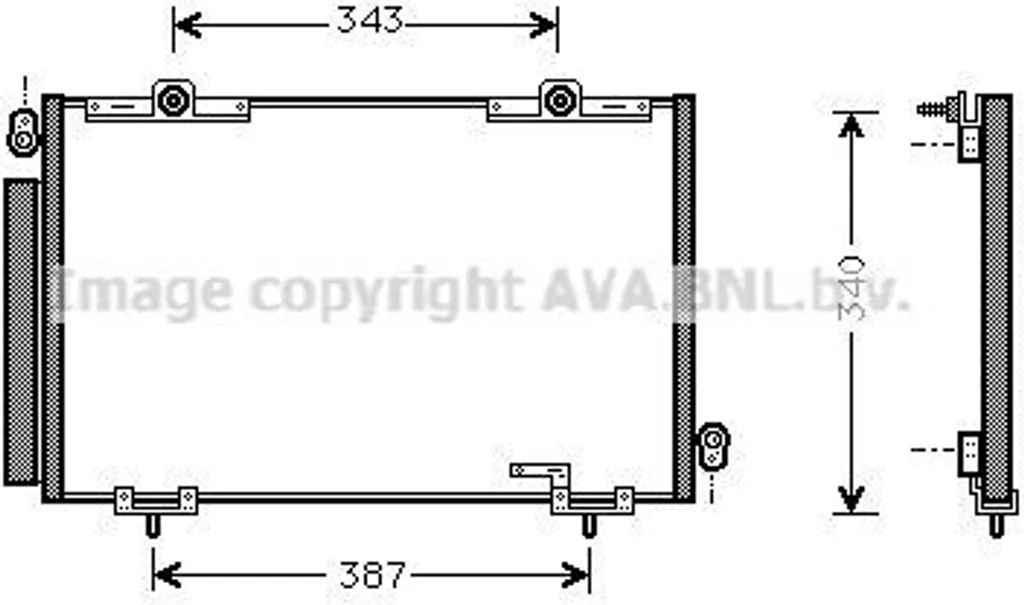 Refroidir l'habitacle : Condenseur de clim PRASCO pour Avensis T22 (OE)