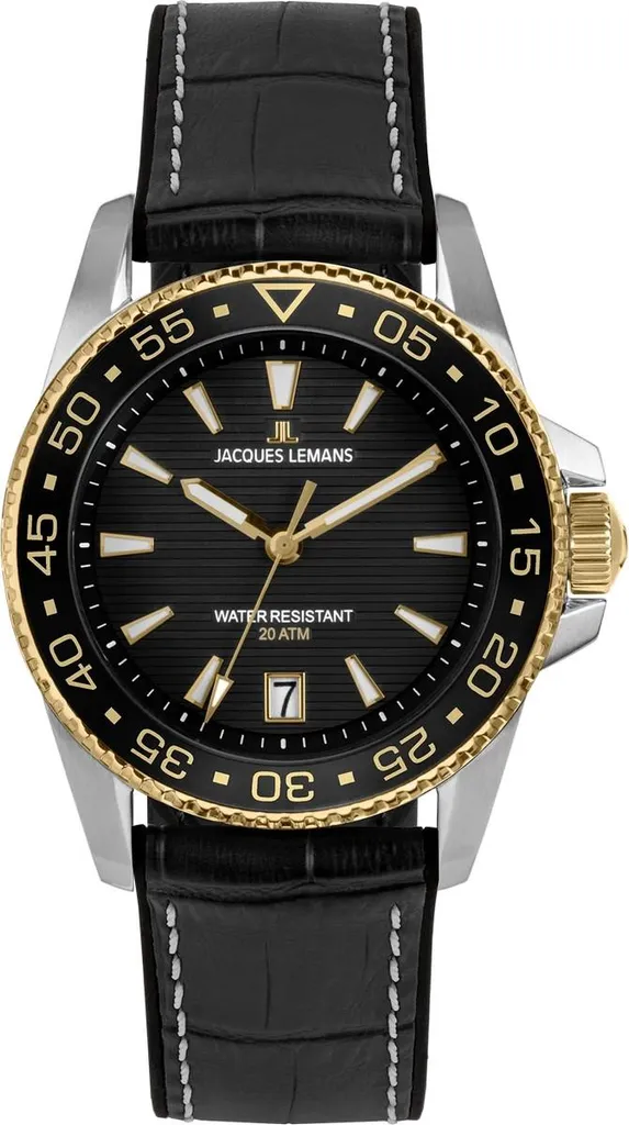 Jacques Lemans 1-2205G Liverpool Diver Montre Quartz Homme Acier