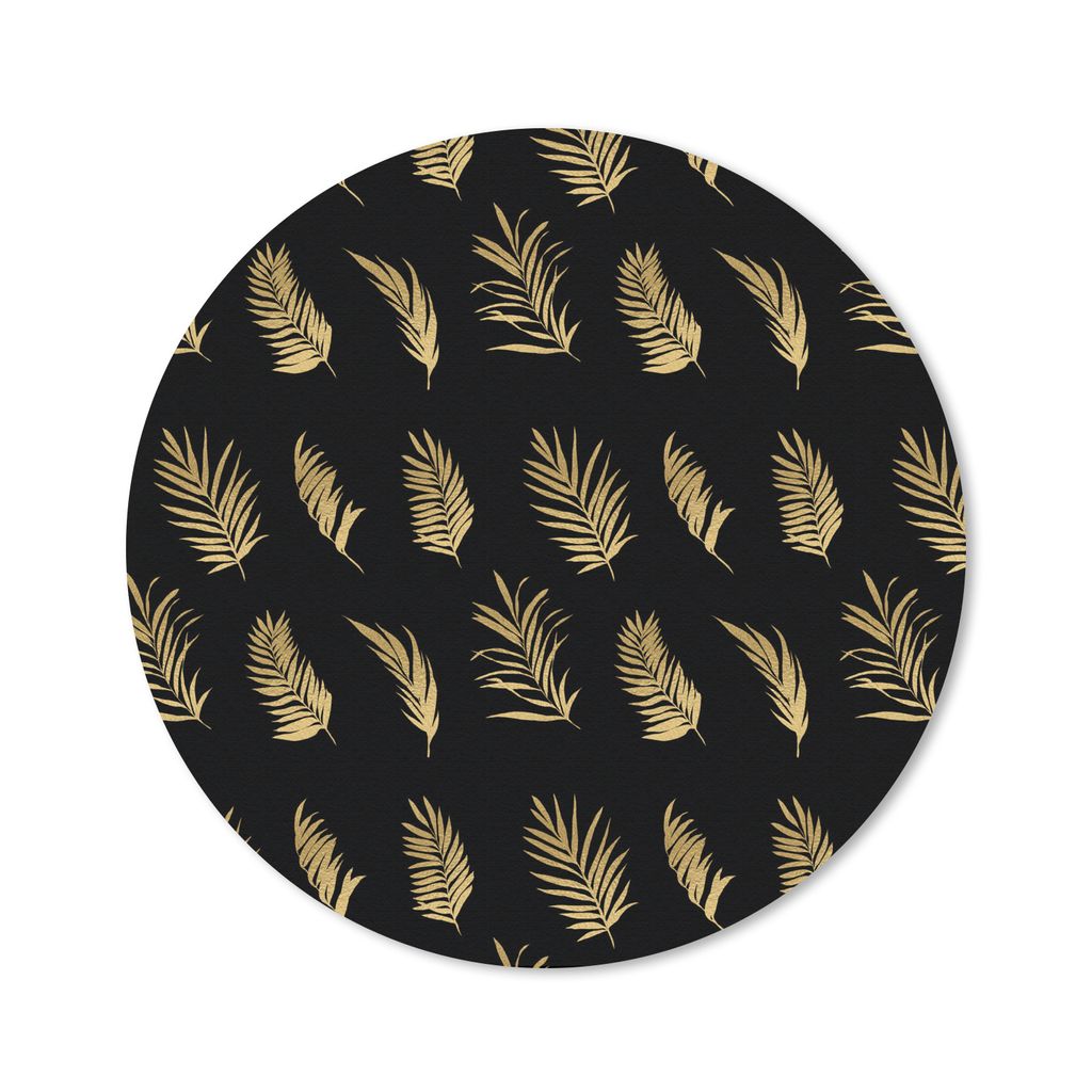 MuchoWow® Mauspad Mousepad Tropical - Schwarz - Blatt 20x20 Produktbild 