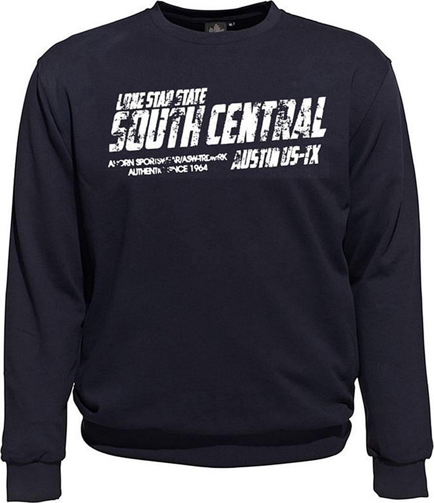 Übergrößen Sweatshirt AHORN SPORTSWEAR Lone Star weiß Navy Produktbild 