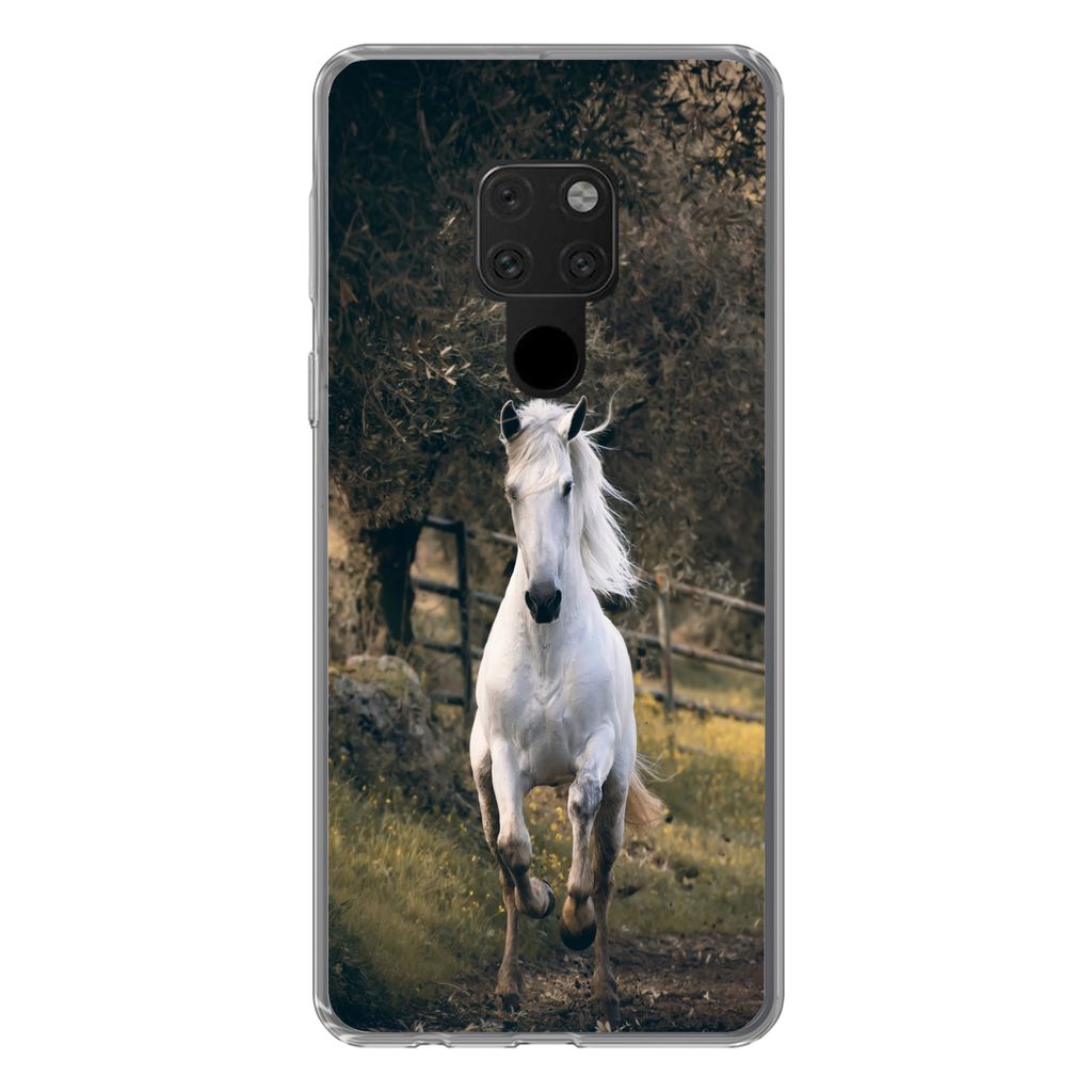 MuchoWow Handyhülle Schutzhülle Hülle für Huawei P40 Lite Pferd - Natur - Schlamm Silikon Softcase Handy Hülle - Handy