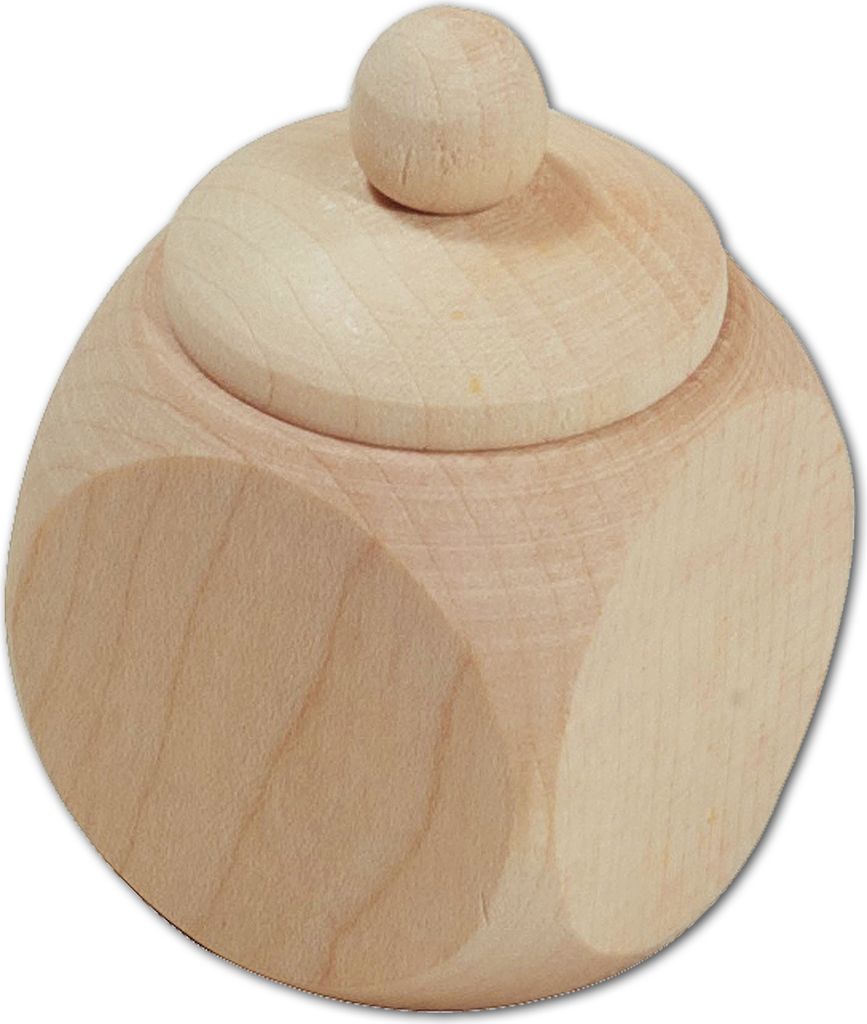 Holzdose, mit Schraubverschluss, neutral aus Holz 4 cm Produktbild 