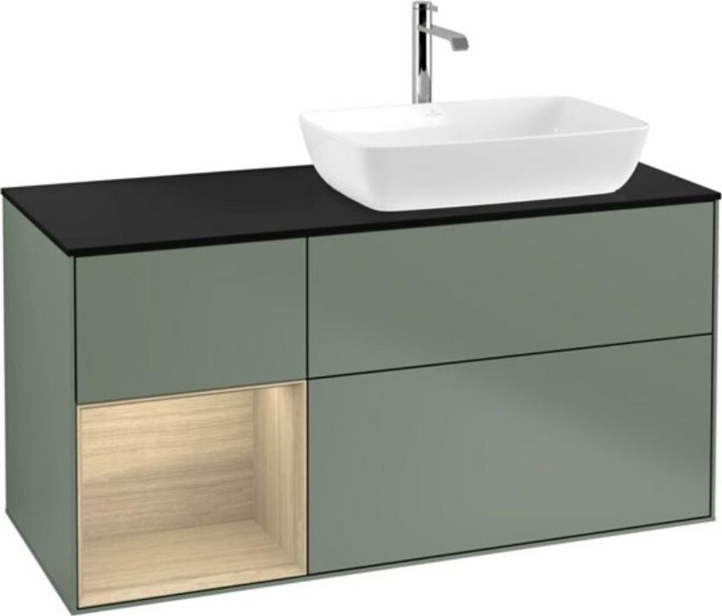 V&B Waschtischunterschrank Finion 120cm, Pl bla m, Reg Oa ven, Oli. m Lac