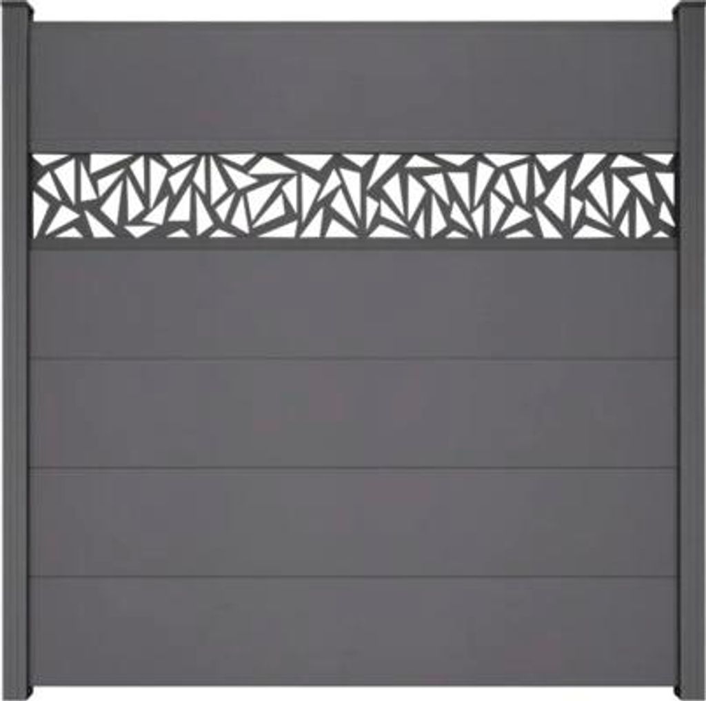 Zaun Hauptelement GroJa BasicLine Triangle 180 x 180 cm anthrazit