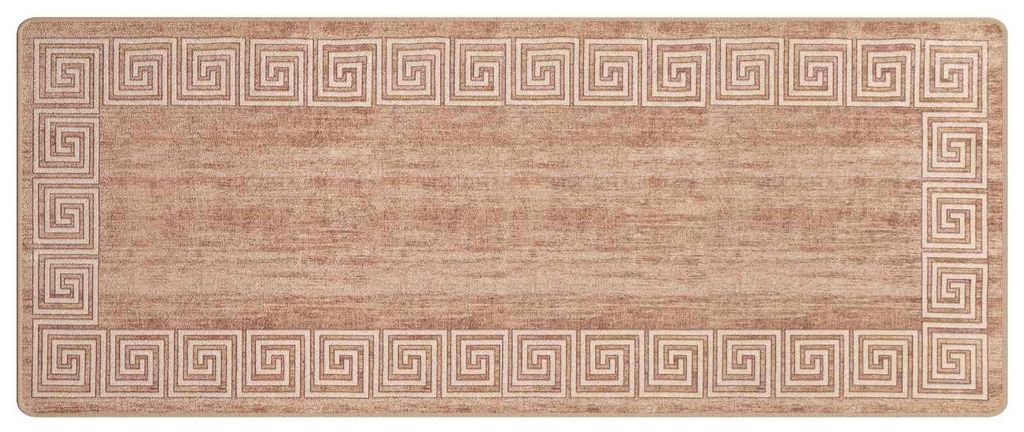 Eleganten-Stil Teppich 1 PC - für Wohnzimmer, Schlafzimmer,läufer MARSA Weiß 100x400 cm Polyester und PVC - Designerteppiche - Möbel26
