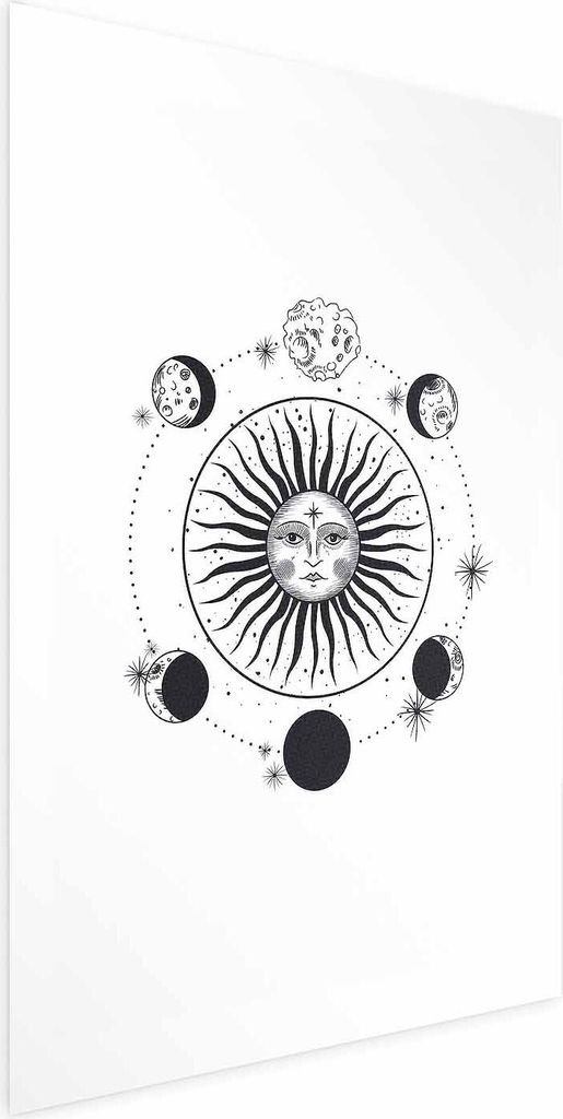 Posterpapier Poster - Phases of the Moon 40x60 cm Text Produktbild 