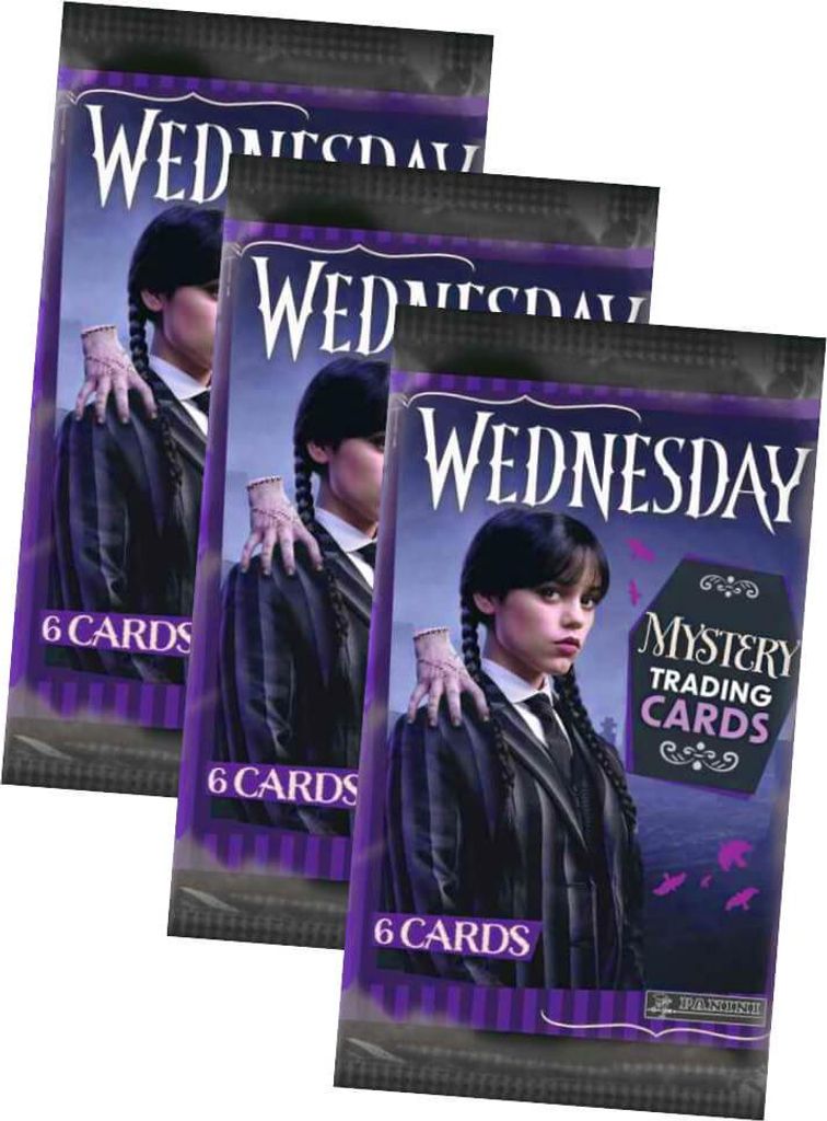 Panini Wednesday Karten - Mystery Trading Cards Sammelkarten - 3 Booster