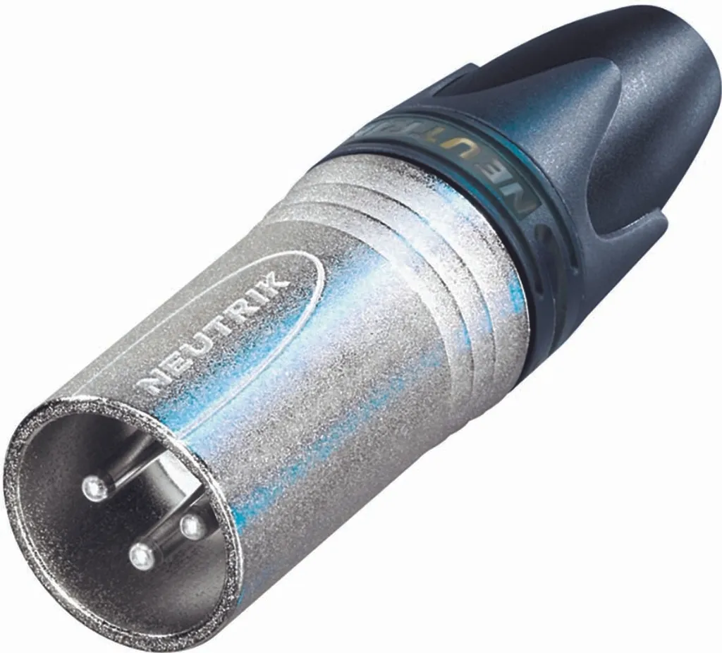 Connettore Professionale XLR 3 Poli Maschio | Nichel e Contatti Argento