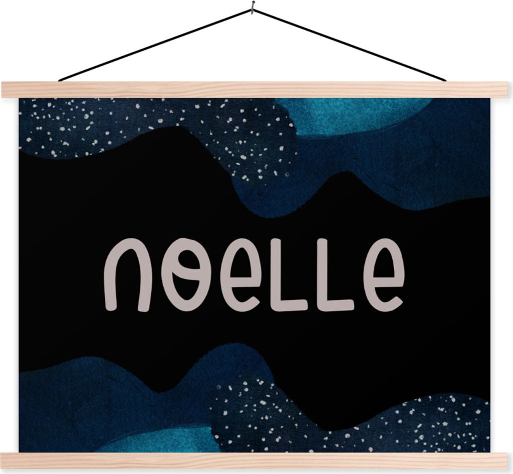 MuchoWow Textilposter Noelle - Pastell - Mädchen 40x30 cm mit holzfarbenen Rahmen - Bilder