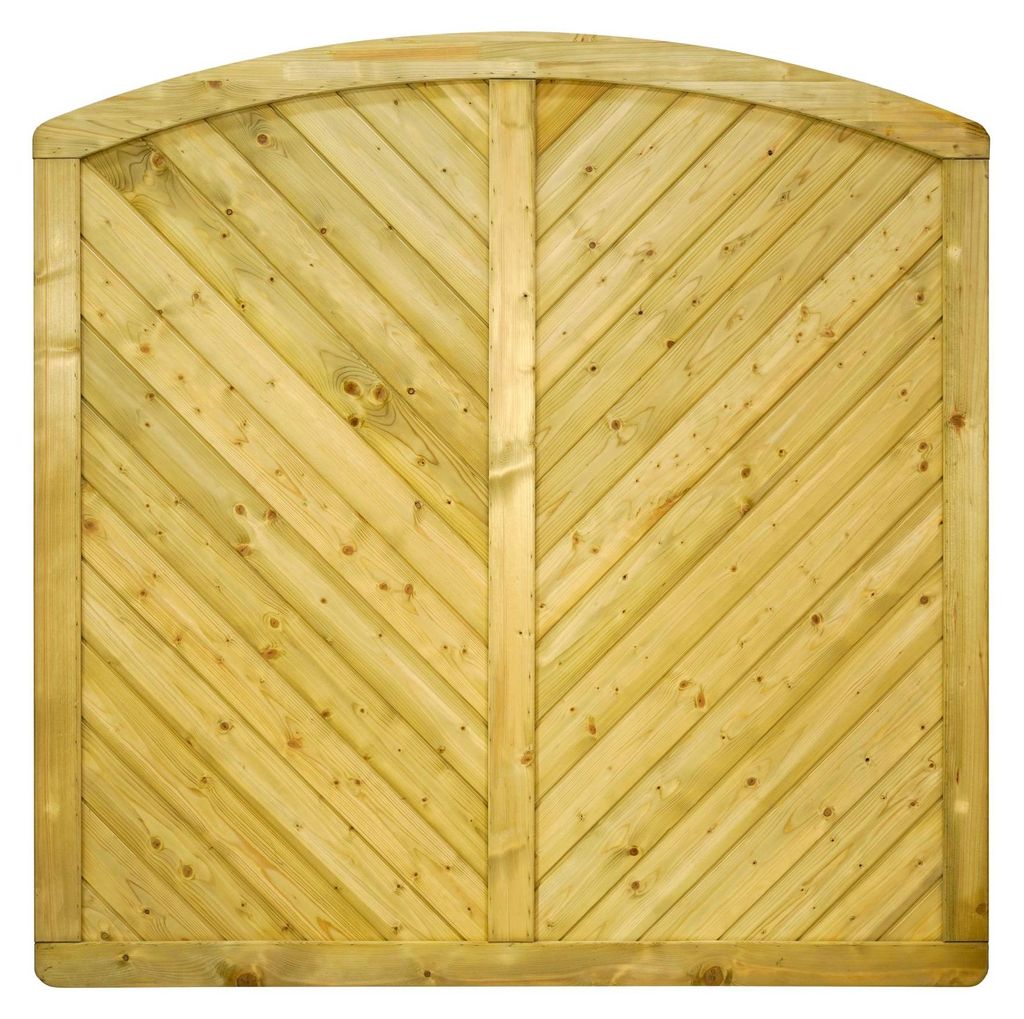 Ligna Gard Sichtschutszaun Bern Pro mit Bogen 180x180 cm Holzzaun Fichte PEFC Kesseldruckimprägniert stabiler Rahmen 44x88 mm sehr stabil