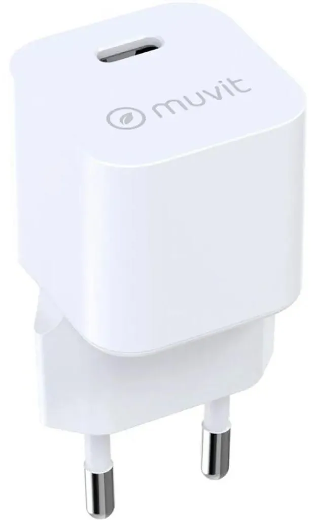 Muvit For Change Mcacc0047 Chargeur USB-C 30W Blanc - Performance et Design