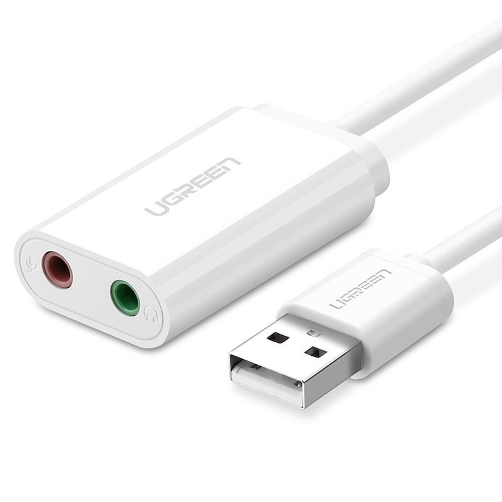 UGREEN USB-A To 3.5mm External Stereo Sound Adapter White Obrázok produktu 
