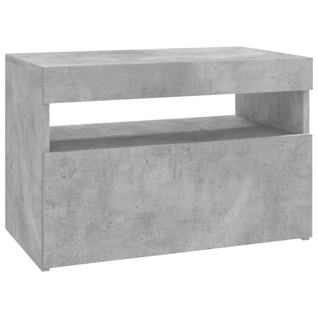 Mobile TV con luci LED grigio cemento 60x35x40 cm