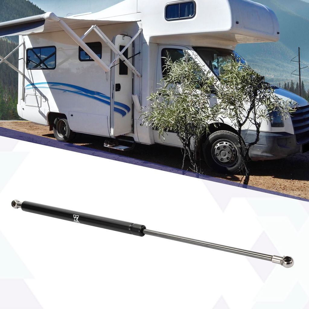 1 Stück 20 Zoll 67 Pfund / 300N Schwarze Lift-Unterstützungen Stoßdämpfer Gasfeder Universal für Wohnmobil Auto LKW Boot