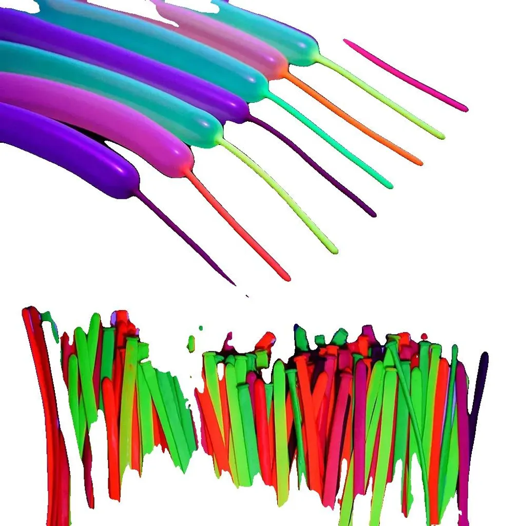 Décoration de Fête Originale avec 50 Ballons Longs Spirales Fluo