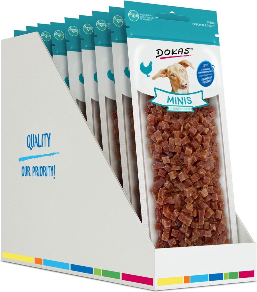 Dokas Dog Snack Minis 9x70g | Hühnerbrust