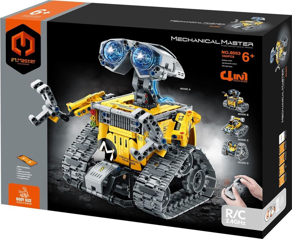 iM.Master RC Robot Bausteine  gelb  4 in 1  560 Teile Produktbild 