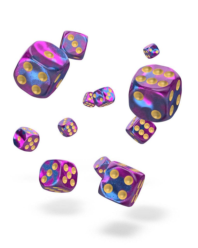 Oakie Doakie Dice W6 Würfel 12 mm Gemidice - Amethyst 36 Stück