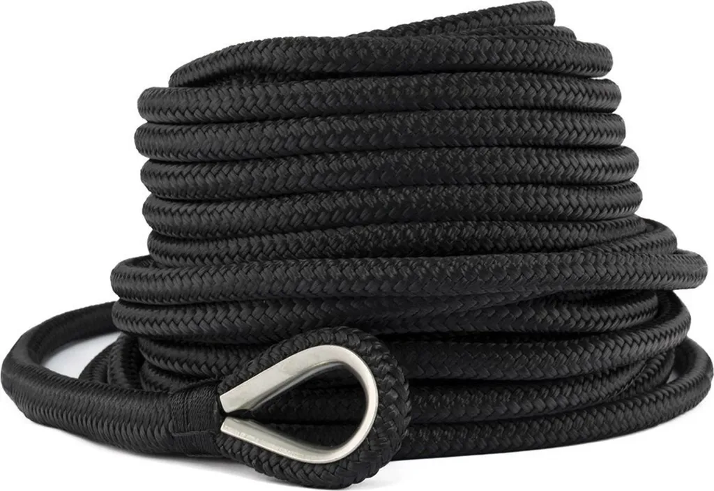 Mouillage lesté 20m Hollex Ø10mm noir pour stationnement bateau
