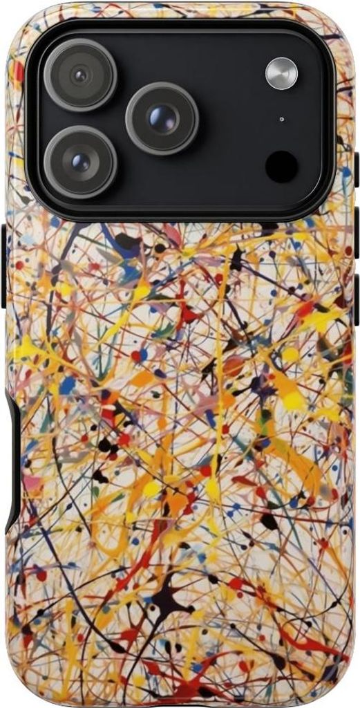 Bunte Linien und Spritzer – Hülle Kompatibel mit iPhone 17 Pro