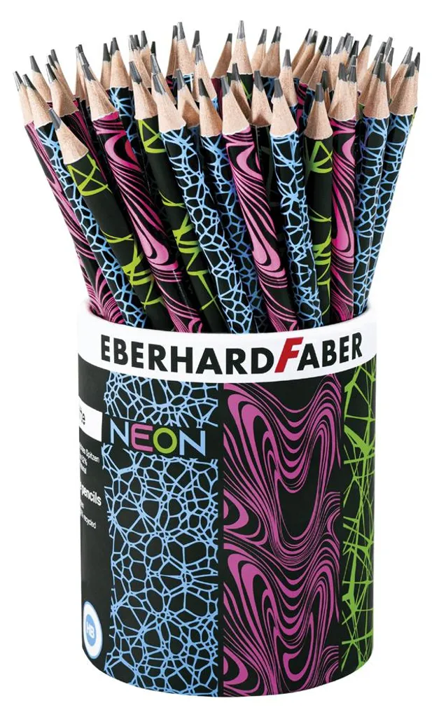 Crayons de Bois HB pour École et Dessin Eberhard Faber NEON x72