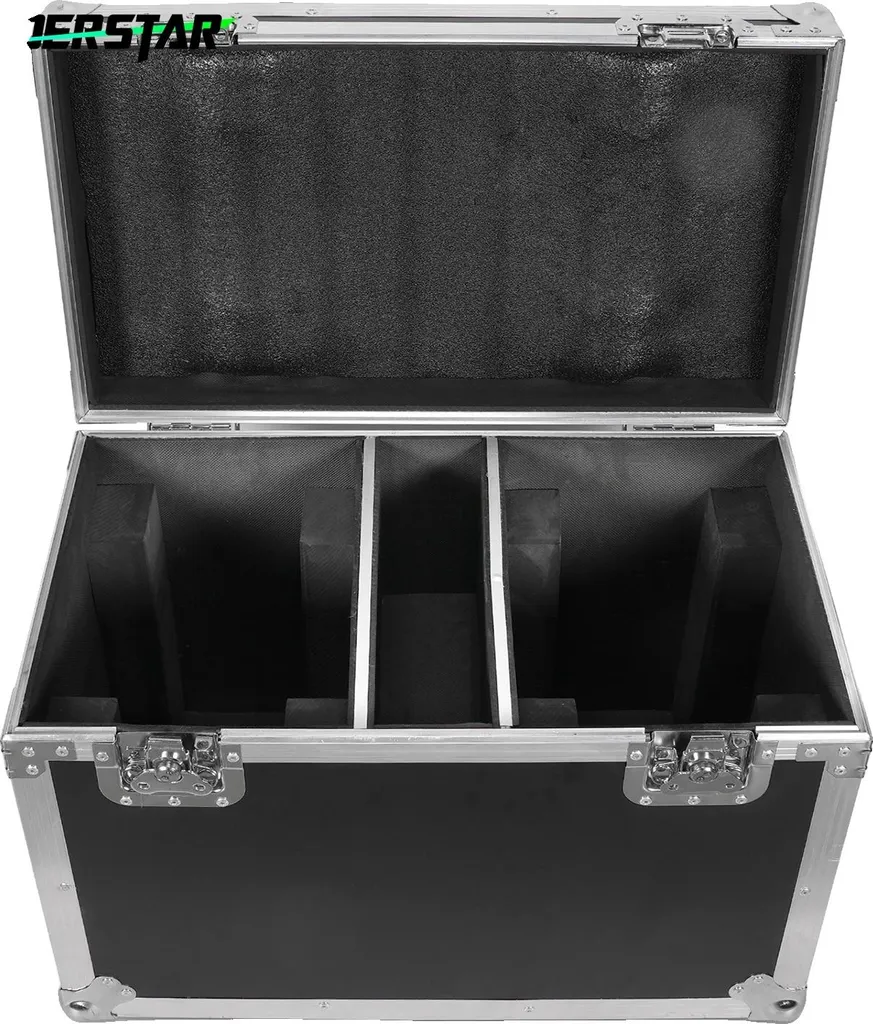 Mallette éclairage de scène en aluminium noir et design antichoc