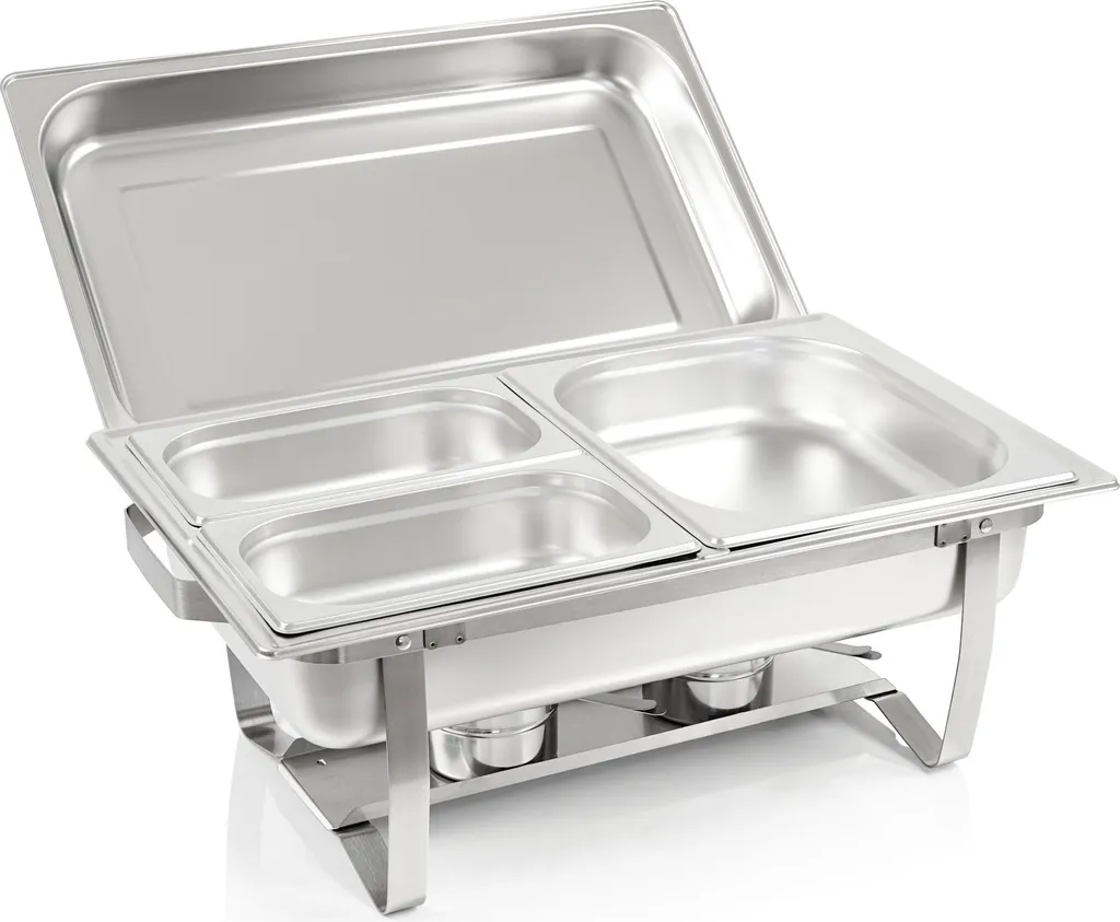 Chafing Dish Grenoble Professionale Acciaio Inox 4x Set 30 Pezzi - 3