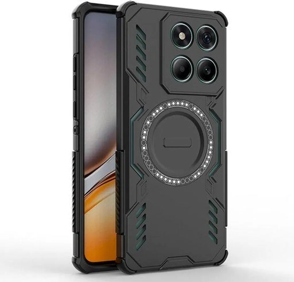 Housse de protection magnétique noire anti-chute militaire iPhone 15