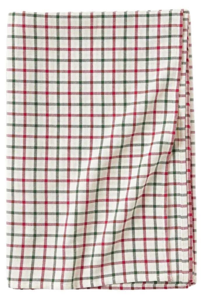 Nappe Westwing Ulla, en coton, à carreaux rouge et vert, Image du produit 