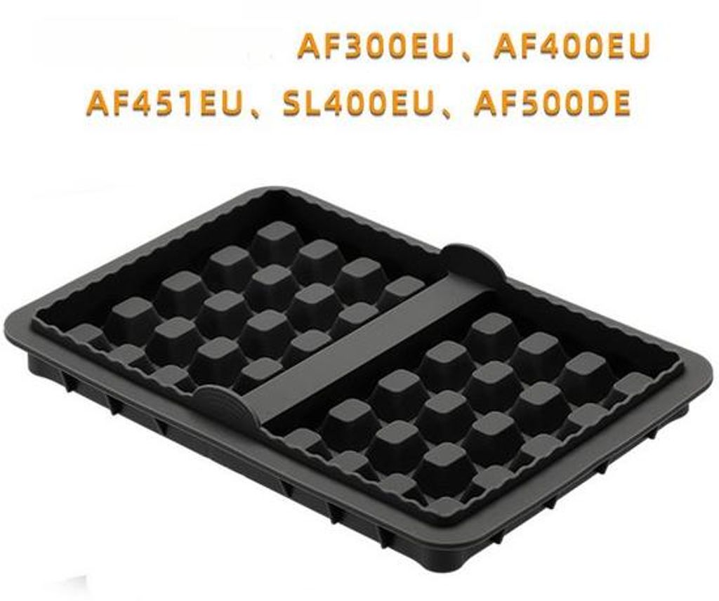 Silikonwaffelmat, herbruikbaar, anti-aanbak, 2-stückig, für Luftfritteuse, für Ninja AF300EU/AF400EU/AF451EU/SL400EU/AF500DE, schwarz