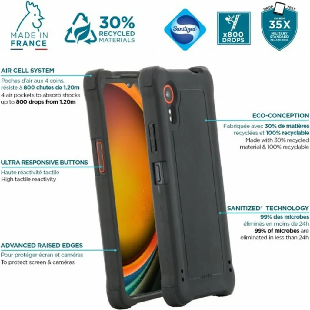 Custodia Mobilis 054016 Protech per Samsung Galaxy XCover 7 - Grigio - 3