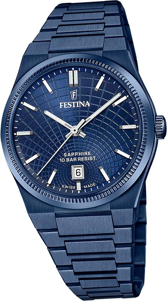 Montre Homme Chic Festina Bleu Idéale pour le Bureau et Tenue Formelle
