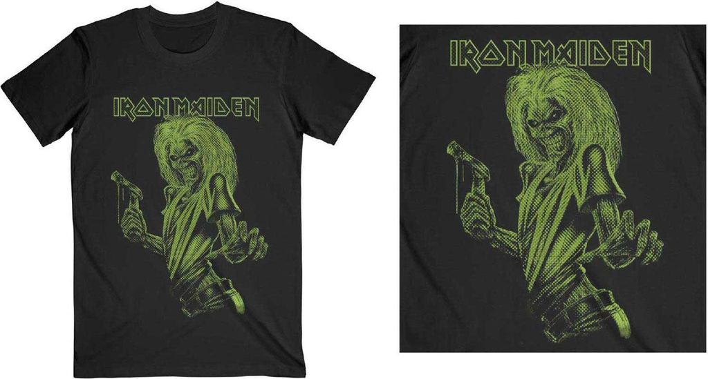Iron Maiden - "One Colour Eddie" T-Shirt für Herren/Damen Uni RO1894 (S) (Schwarz)
