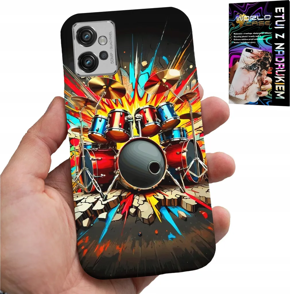Motorola G32 Cover Rock Percussioni + Screen Protector | Kit Completo
