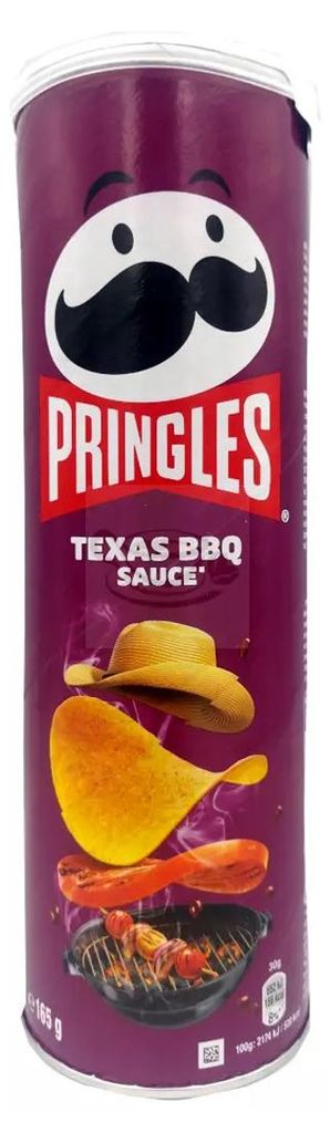 Verpackungsbild Pringles Texas BBQ Sauce Stapelchips mit Barbecue Geschmack 165g